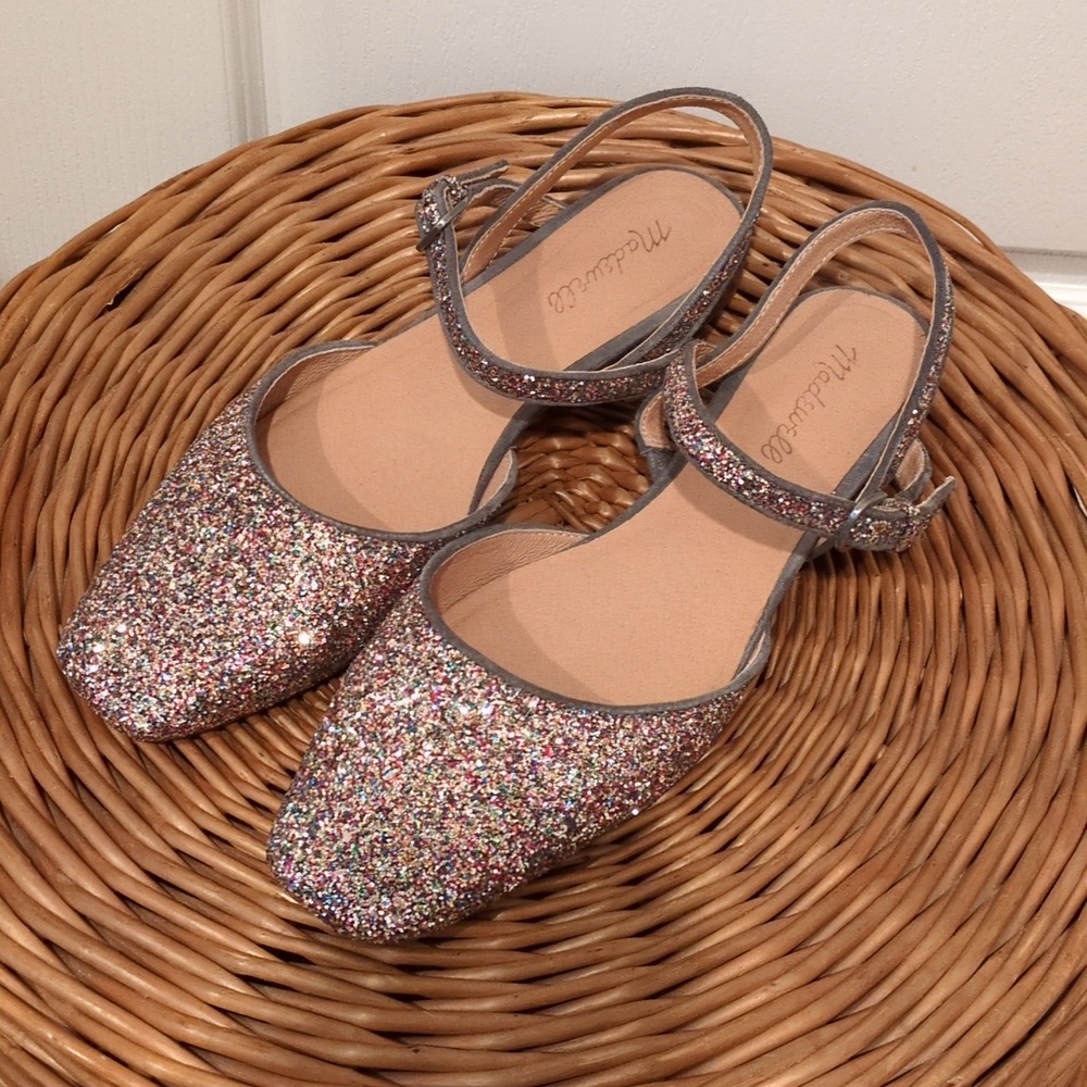 Madewell Glitter Slingback Flats Size 10 - Picture 7 of 7